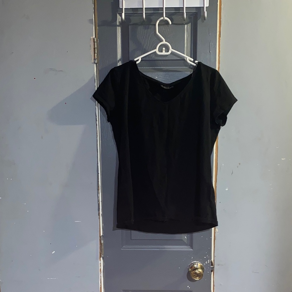 Attention Black Short Sleeve Women's Top